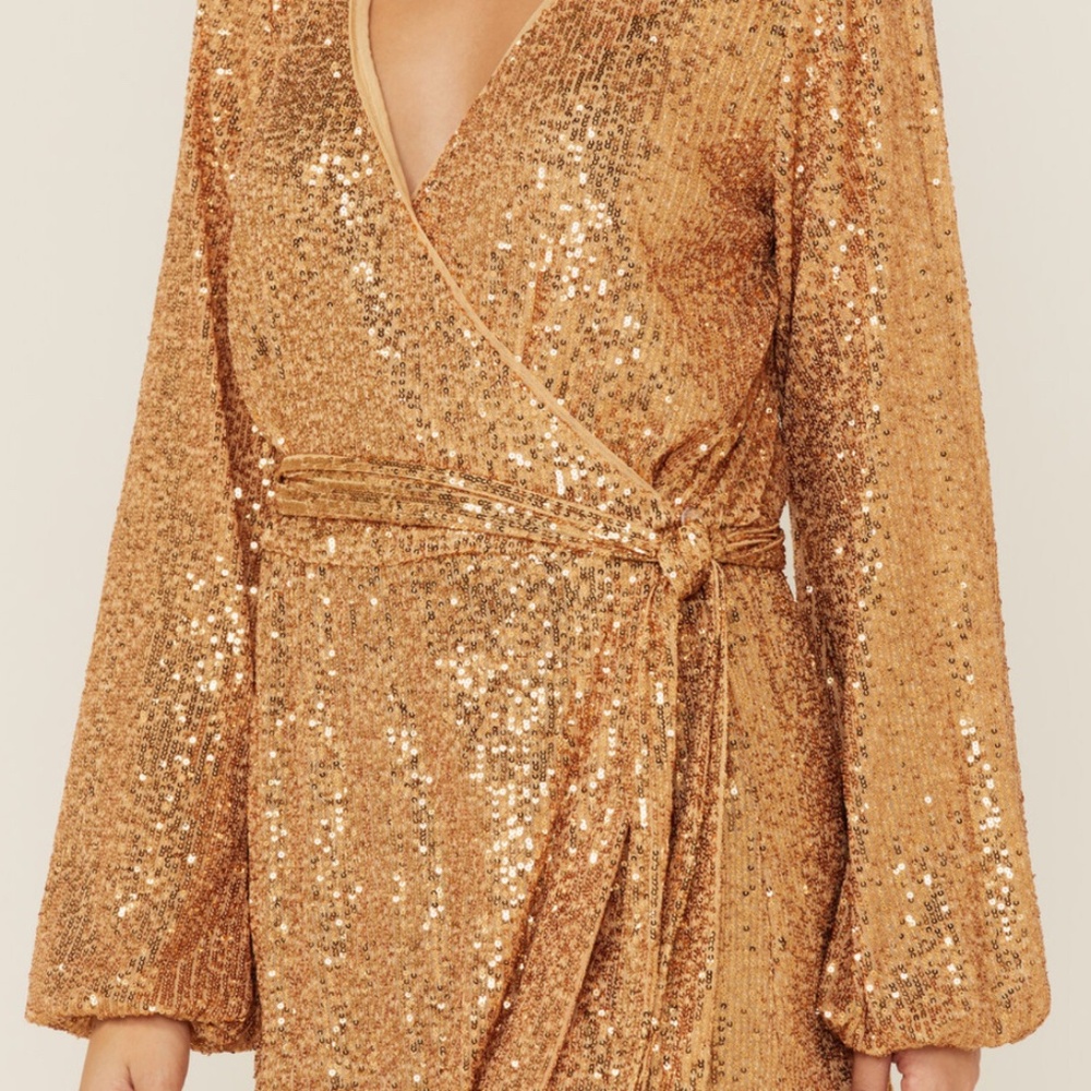 Gold Sequin Party Romper
